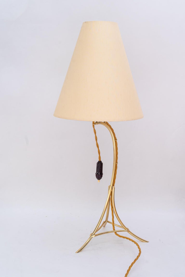 Big Table lamp with fabric shade by rupert Nikoll vienna around 1950s