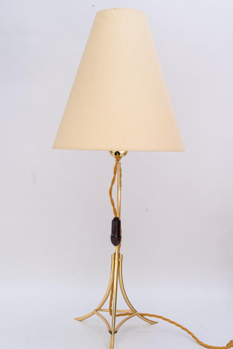 Big Table lamp with fabric shade by rupert Nikoll vienna around 1950s