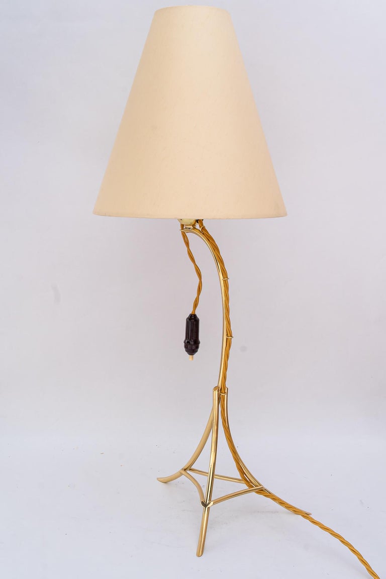 Big Table lamp with fabric shade by rupert Nikoll vienna around 1950s