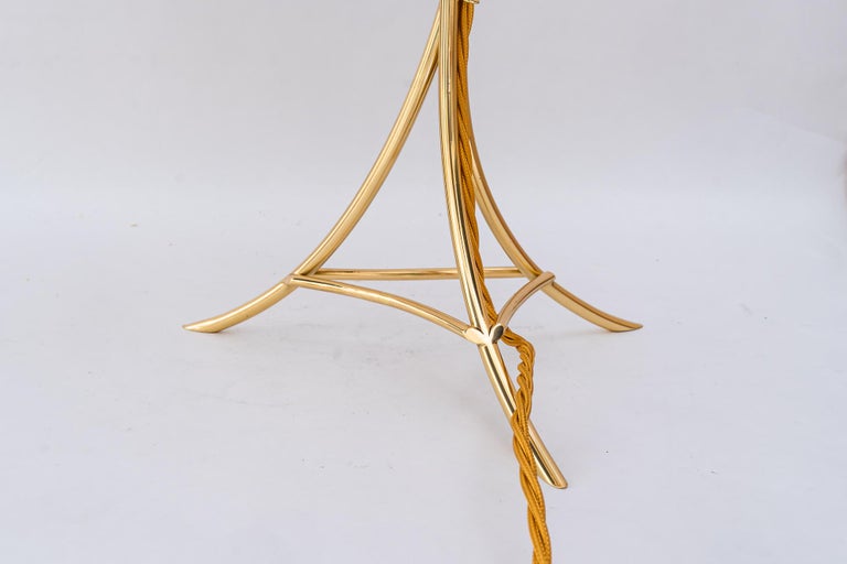 Big Table lamp with fabric shade by rupert Nikoll vienna around 1950s