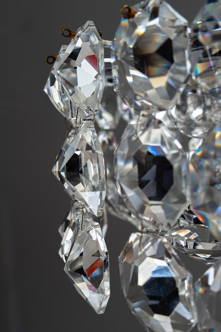 Chromed bakalowits chandelier vienna around 1950s