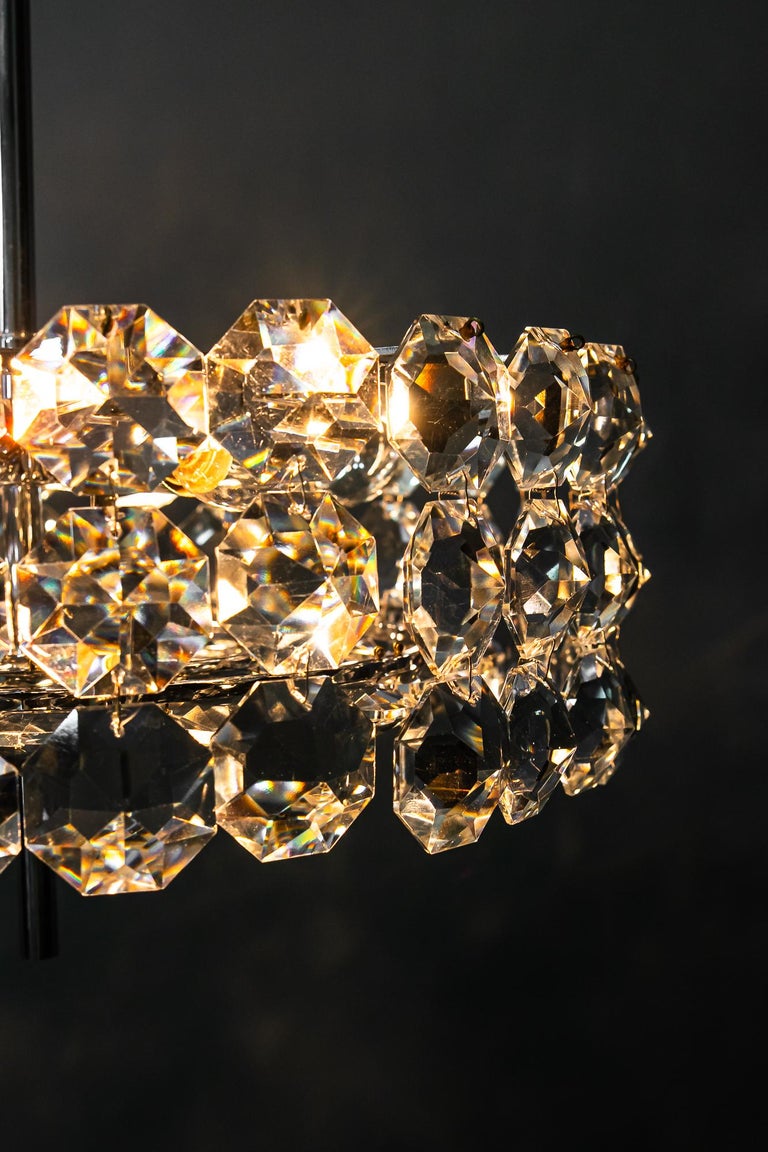 Chromed bakalowits chandelier vienna around 1950s