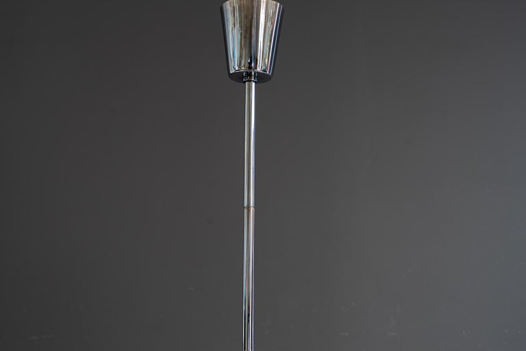 Chromed bakalowits chandelier vienna around 1950s