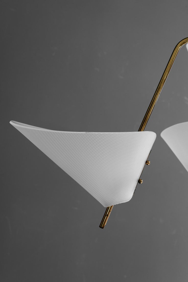 Rupert Nikoll chandelier with lucite shades vienna around 1960s