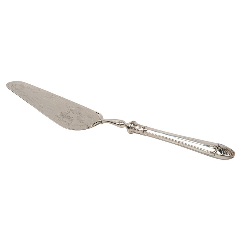 Jugendstil brass ( silvered ) cake server austria 1908