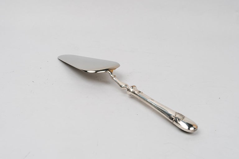 Jugendstil brass ( silvered ) cake server austria 1908