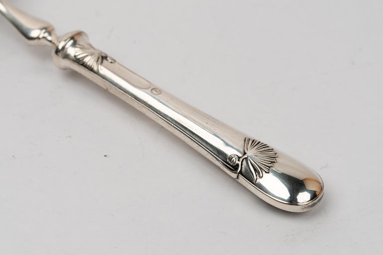 Jugendstil brass ( silvered ) cake server austria 1908