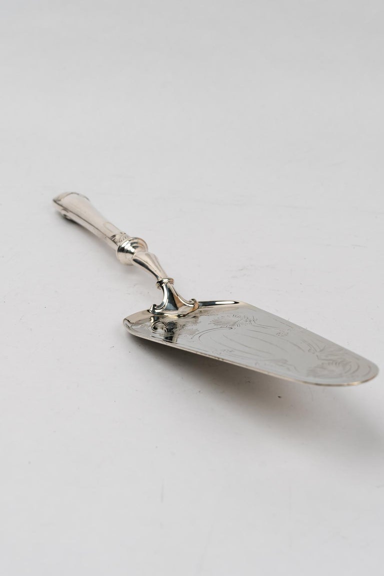 Jugendstil brass ( silvered ) cake server austria 1908