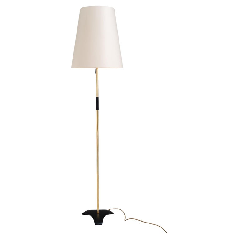 Rupert Nikoll floor lamp with fabric shade vienna around 1950s