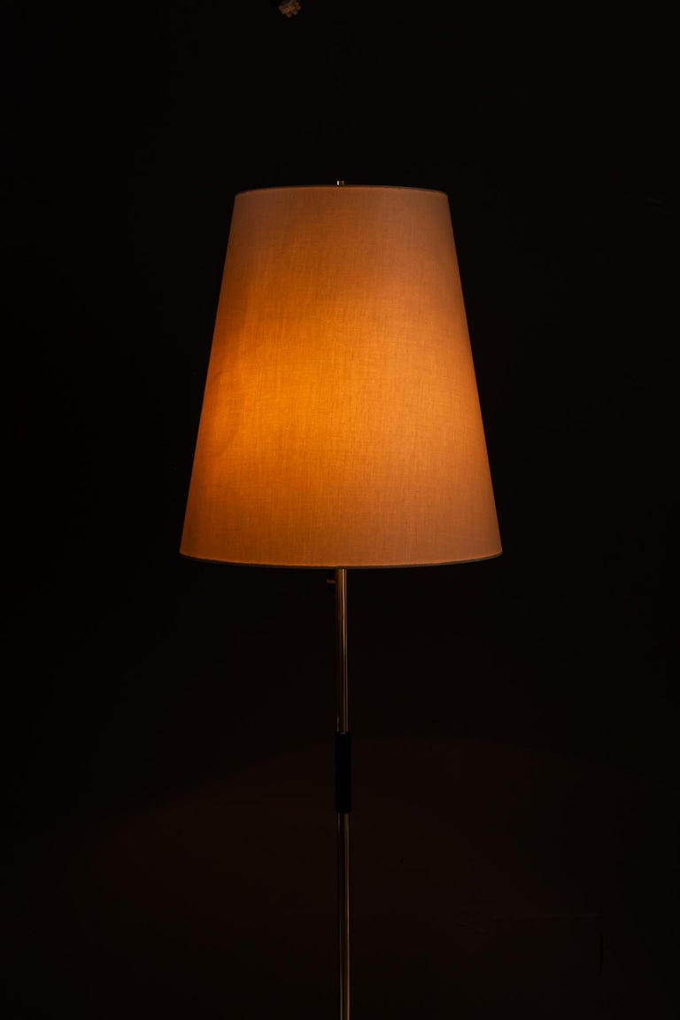 Rupert Nikoll floor lamp with fabric shade vienna around 1950s