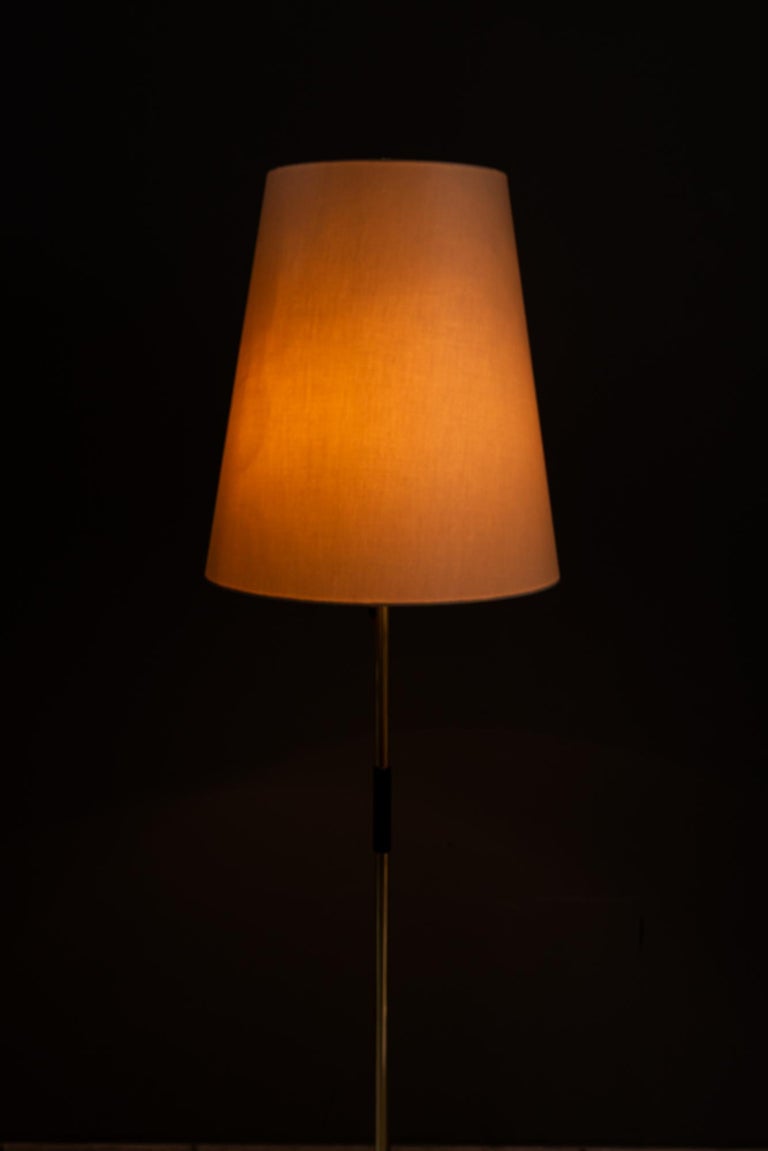 Rupert Nikoll floor lamp with fabric shade vienna around 1950s