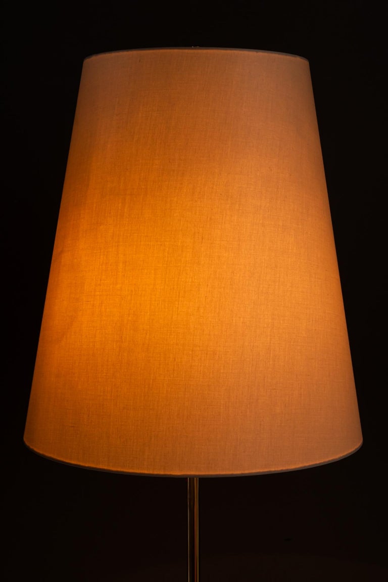 Rupert Nikoll floor lamp with fabric shade vienna around 1950s