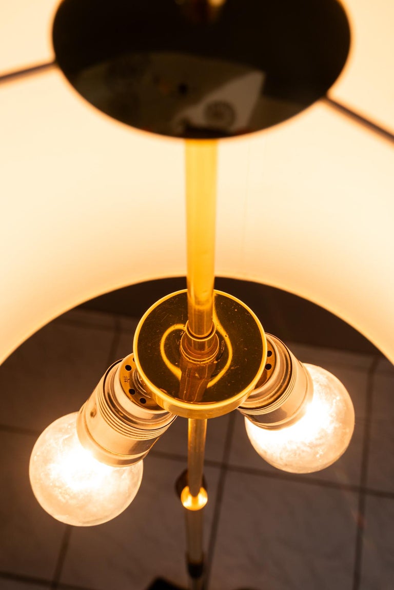 Rupert Nikoll floor lamp with fabric shade vienna around 1950s