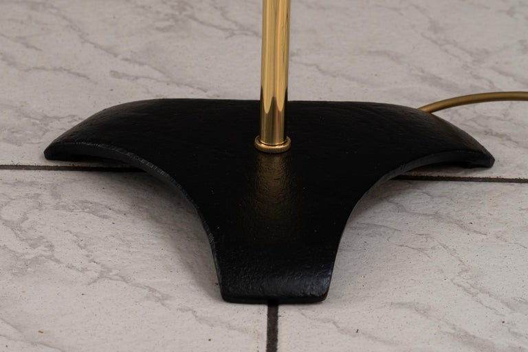 Rupert Nikoll floor lamp with fabric shade vienna around 1950s