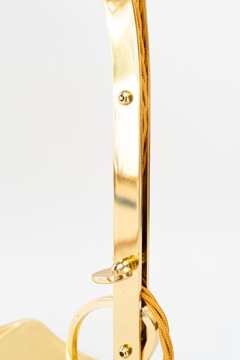 Swiveling Art Deco banker table lamp with glass shade around 1920s