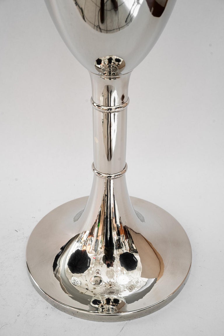 Art Deco Champagne bucket stand nickel-plated around 1920s