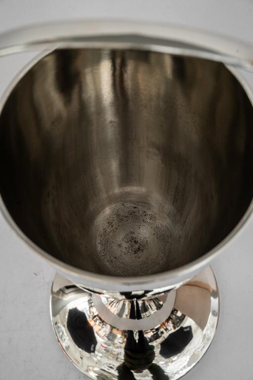 Art Deco Champagne bucket stand nickel-plated around 1920s