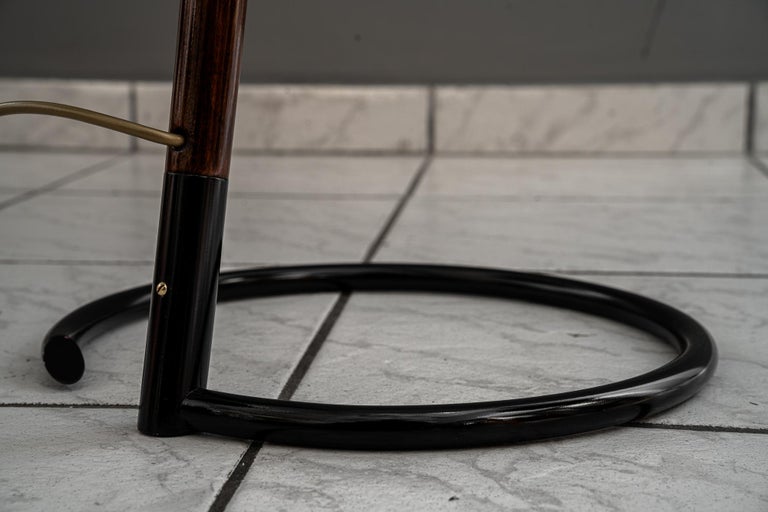 Rupert nikoll floor lamp with fabric shade vienna around 1950s