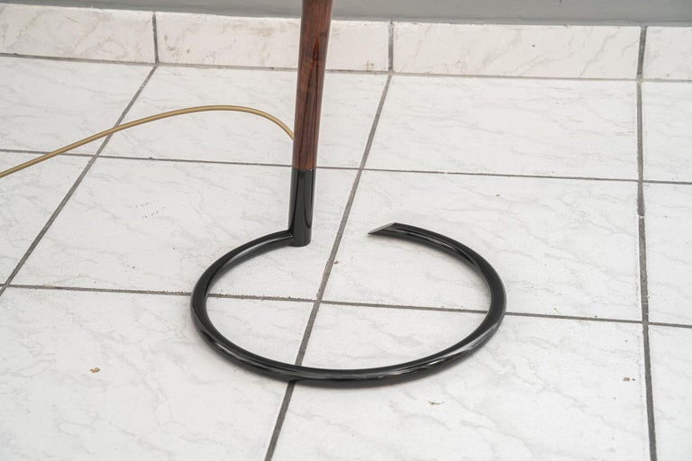 Rupert nikoll floor lamp with fabric shade vienna around 1950s