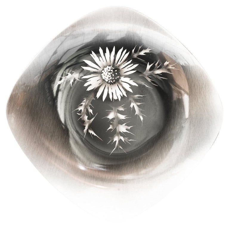 Wall dacoration silvered and painted by WMF Ikora germany around 1930s