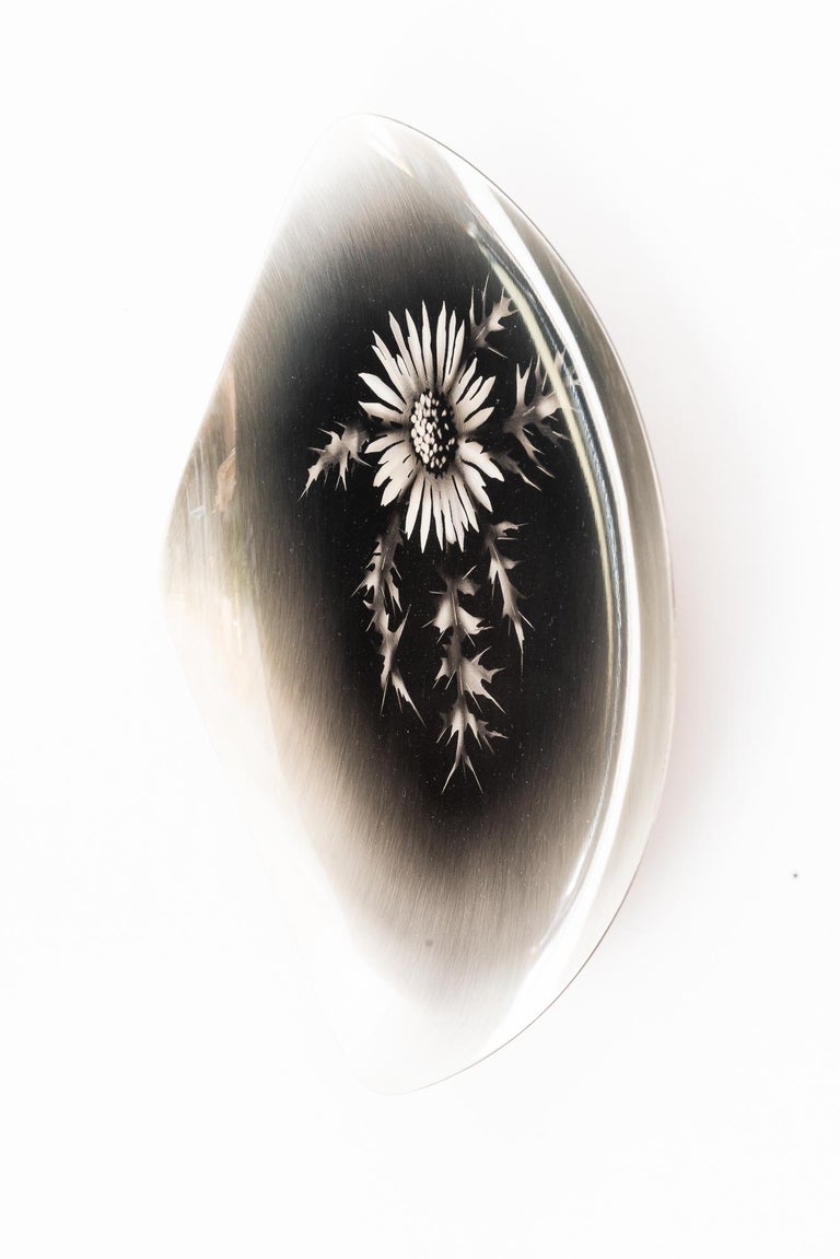 Wall dacoration silvered and painted by WMF Ikora germany around 1930s