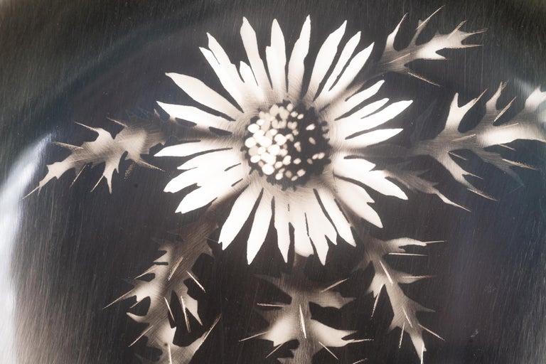 Wall dacoration silvered and painted by WMF Ikora germany around 1930s