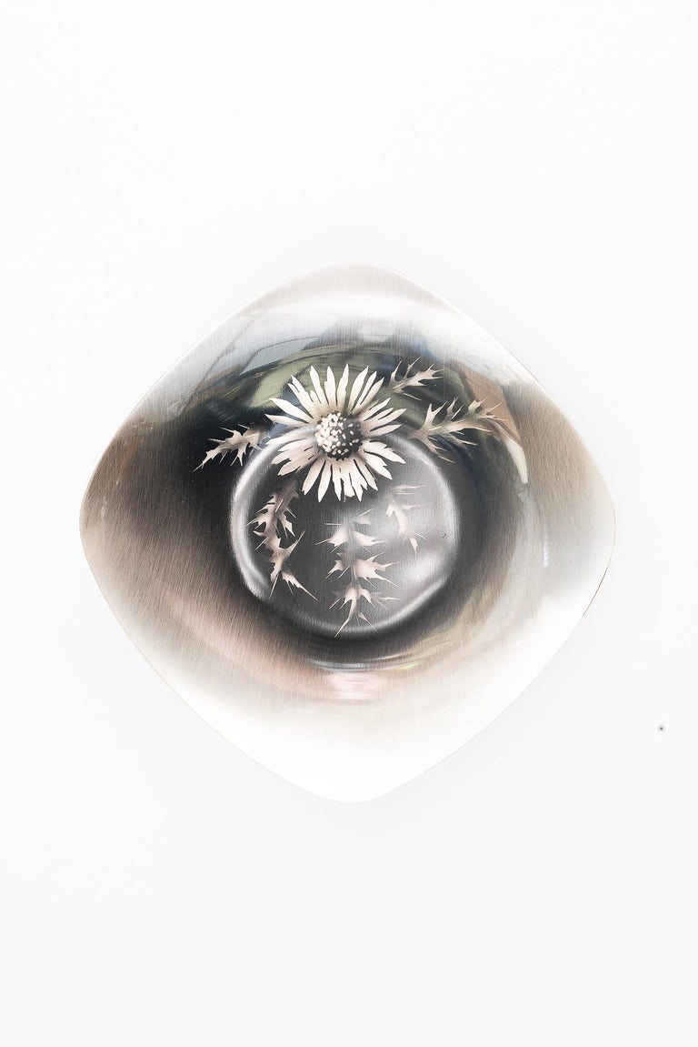 Wall dacoration silvered and painted by WMF Ikora germany around 1930s