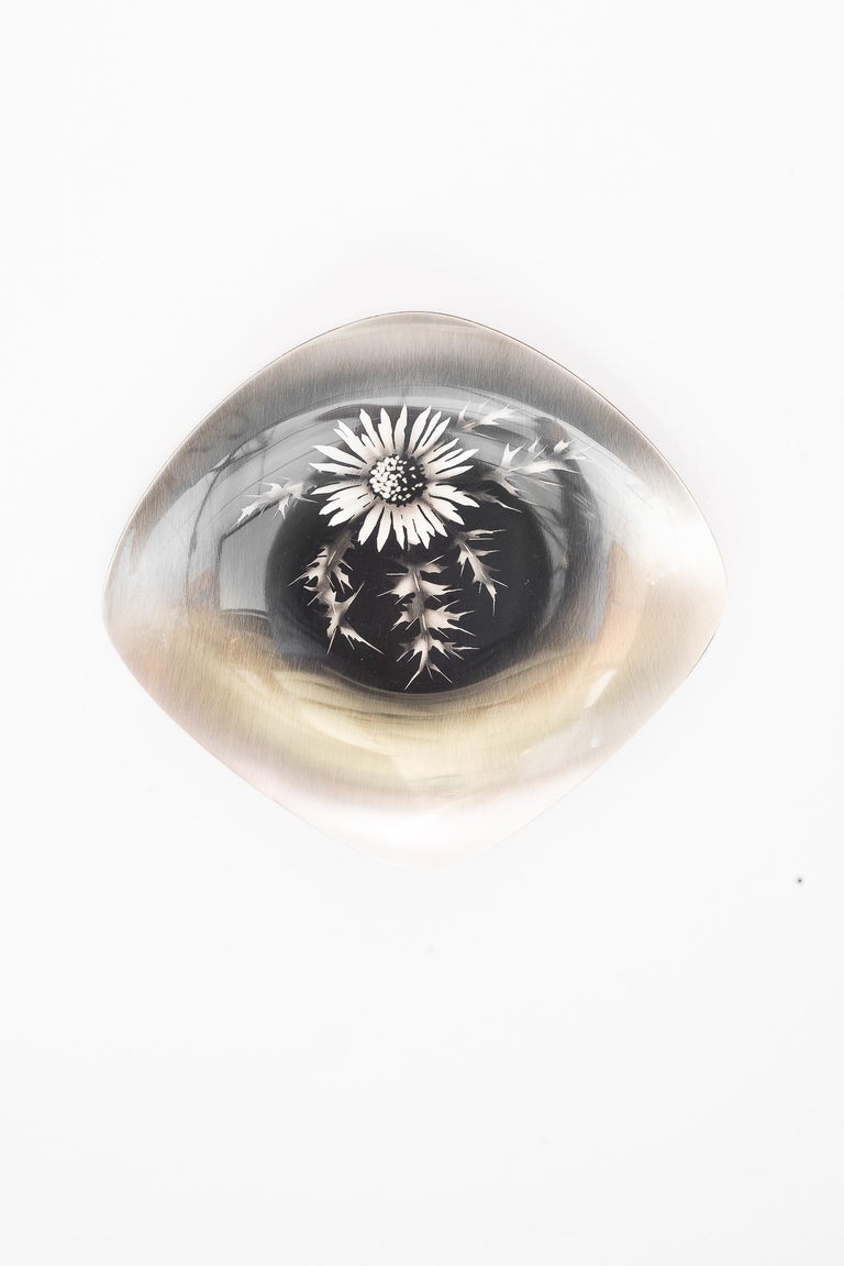 Wall dacoration silvered and painted by WMF Ikora germany around 1930s