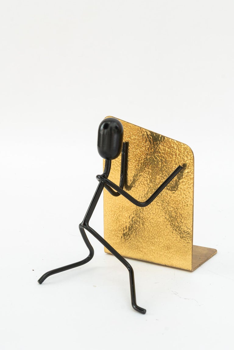 2 Hammered vintage bookends around 1950s