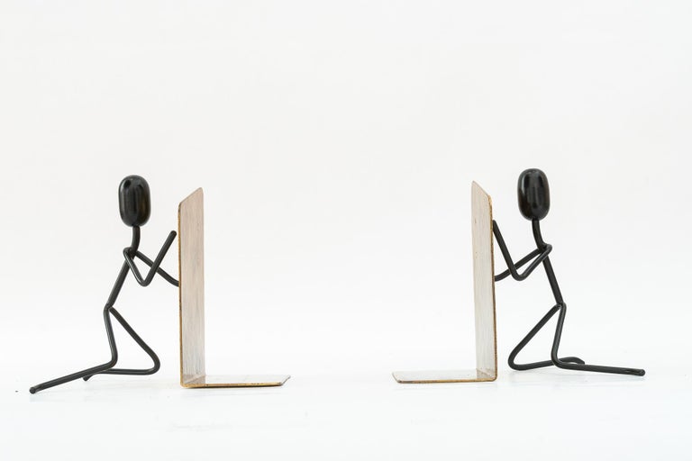 2 Hammered vintage bookends around 1950s