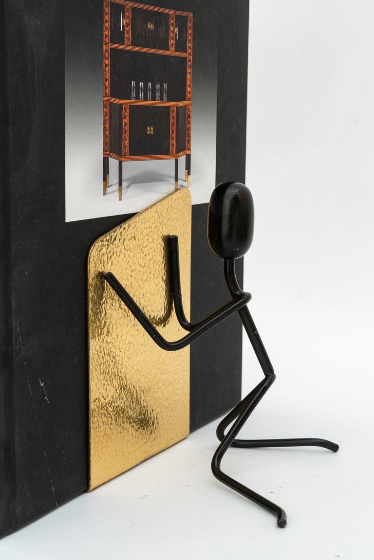 2 Hammered vintage bookends around 1950s