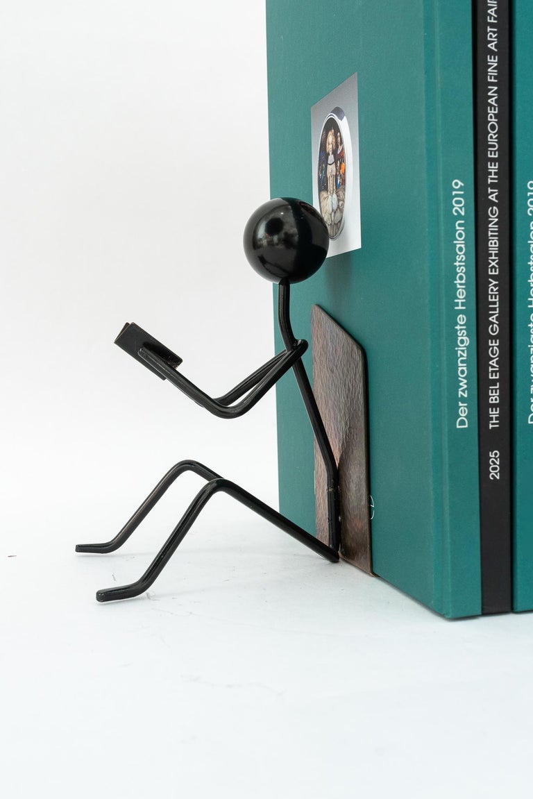 2 Hammered vintage bookends around 1950s