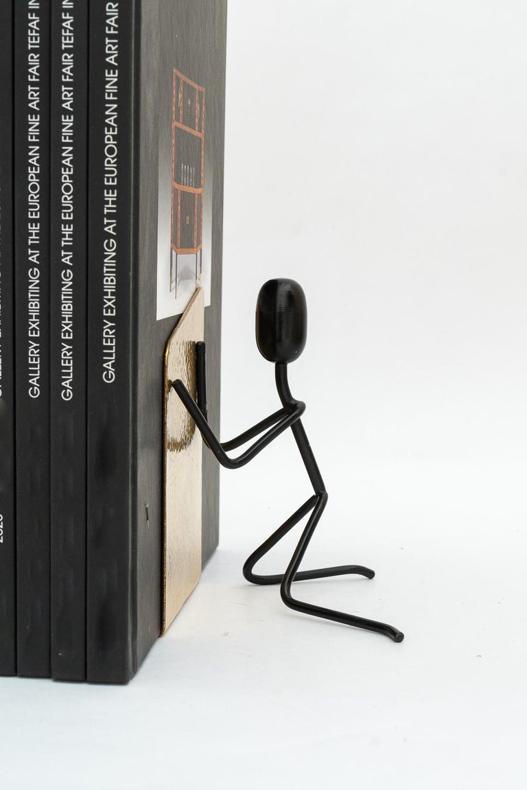 2 Hammered vintage bookends around 1950s