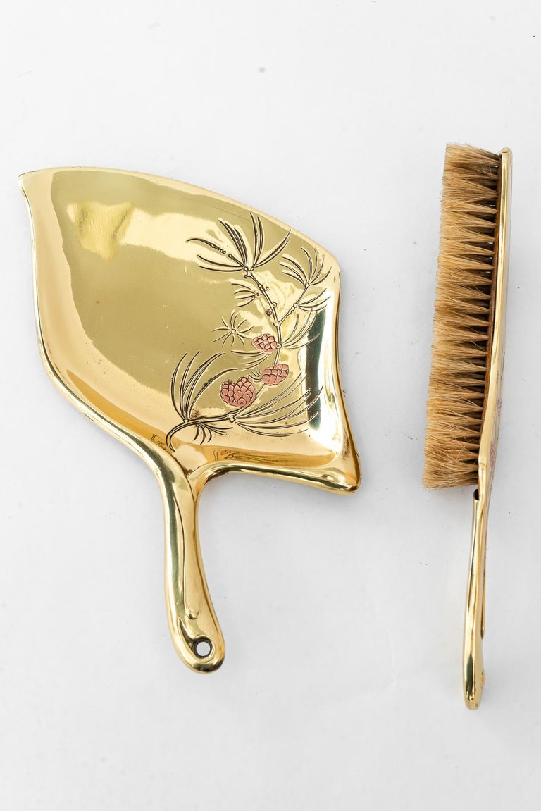 Jugendstil Broom and showel set vienna around 1908