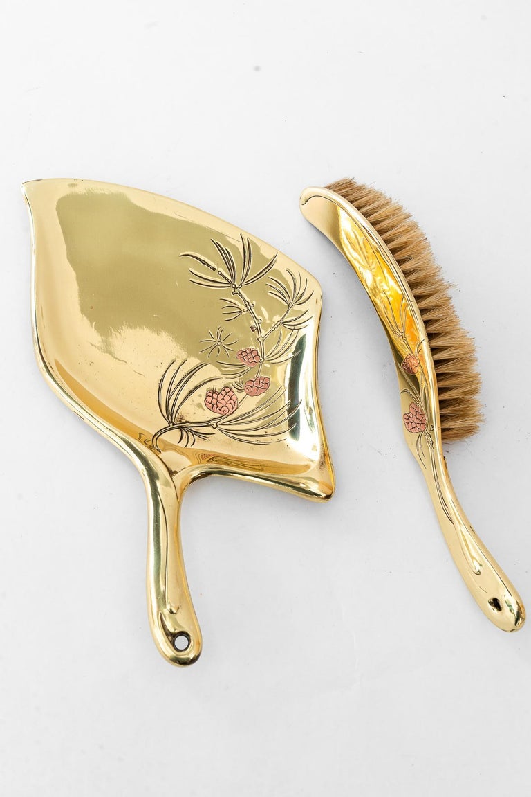Jugendstil Broom and showel set vienna around 1908