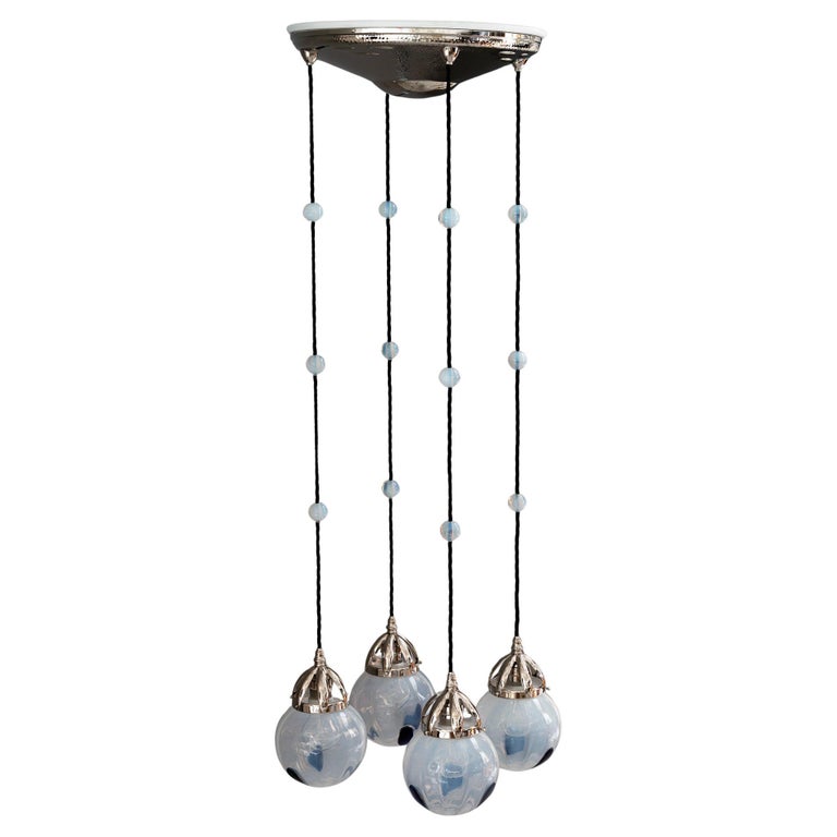 Koloman Moser Attributed to Bakalowits & Sohne Secession Chandelier ca. 1903