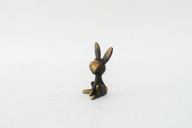 Rabbit brass figurine around 1950s