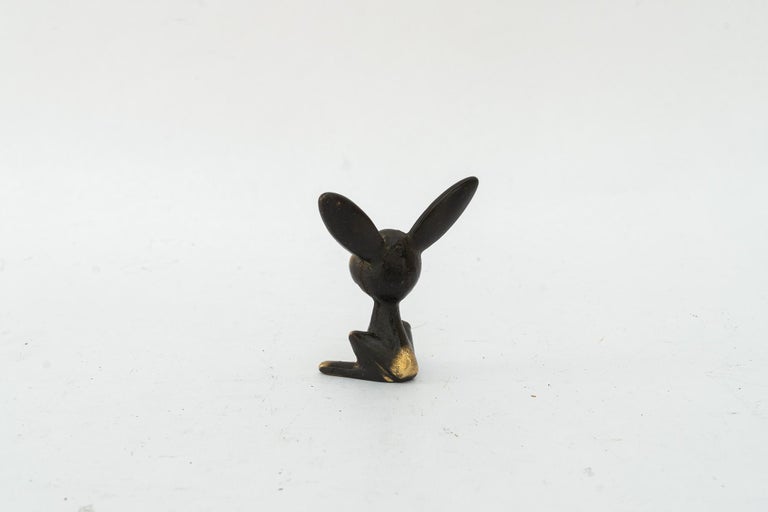 Rabbit brass figurine around 1950s