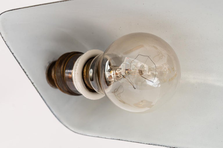 Art Deco table lamp with original enameled shade vienna around 1920s