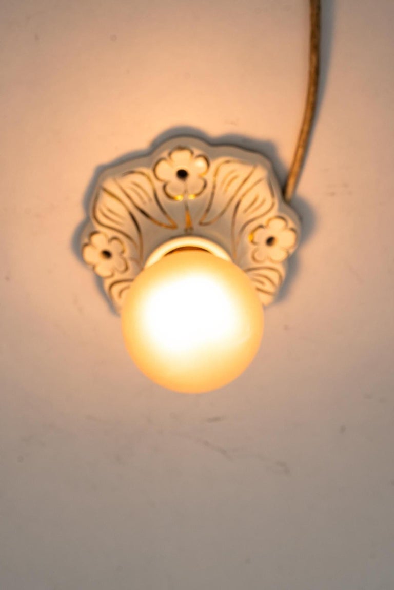 Small art deco ceramic ceiling lamp around 1920