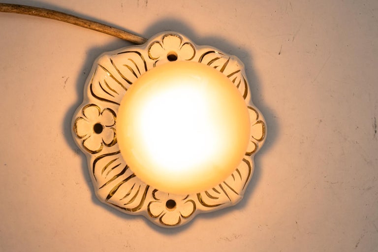 Small art deco ceramic ceiling lamp around 1920