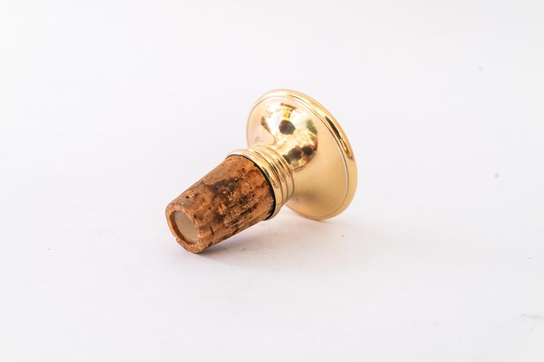 5x Art Deco bottle stopper brass around 1920s