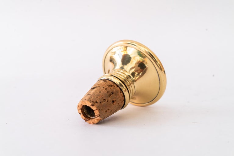 5x Art Deco bottle stopper brass around 1920s