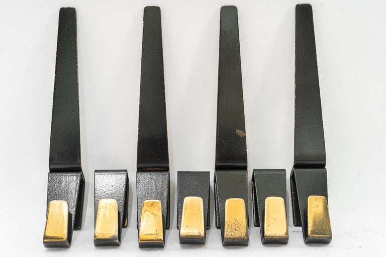 7x wall hooks blackbrass vienna around 1960s