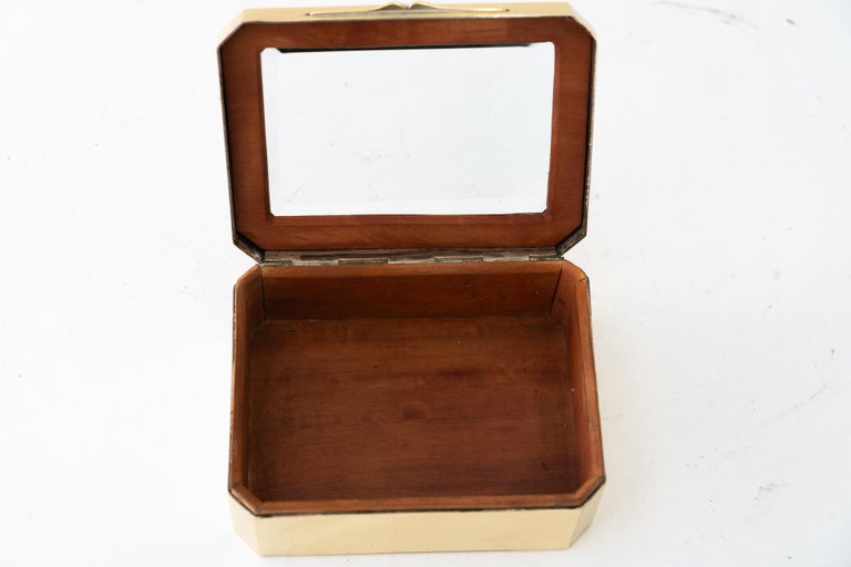 Art Deco Jewelry Box with cut glass vienna around 1920s
