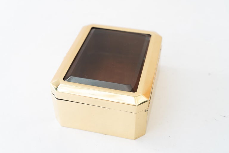 Art Deco Jewelry Box with cut glass vienna around 1920s