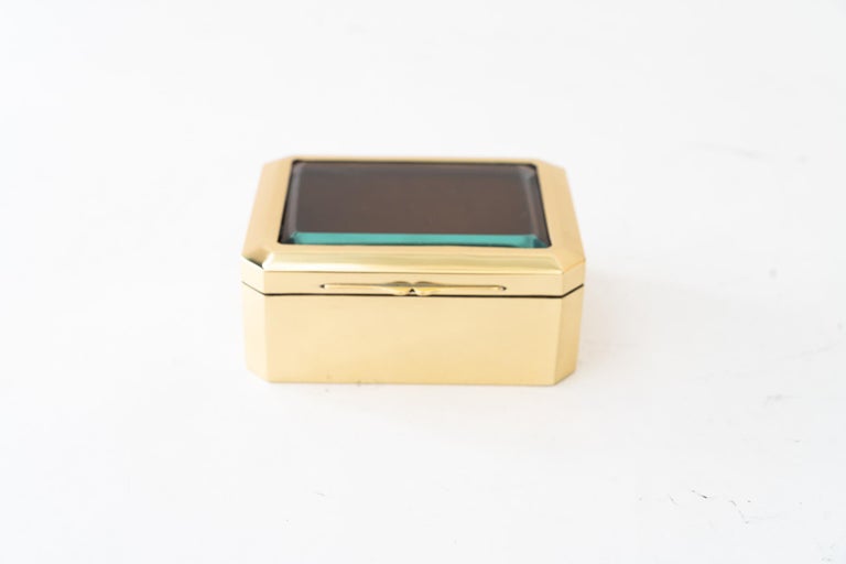 Art Deco Jewelry Box with cut glass vienna around 1920s