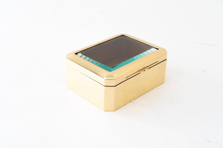 Art Deco Jewelry Box with cut glass vienna around 1920s
