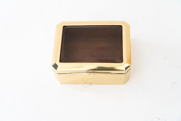 Art Deco Jewelry Box with cut glass vienna around 1920s