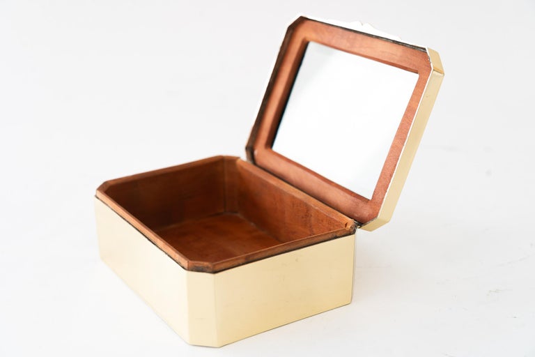 Art Deco Jewelry Box with cut glass vienna around 1920s